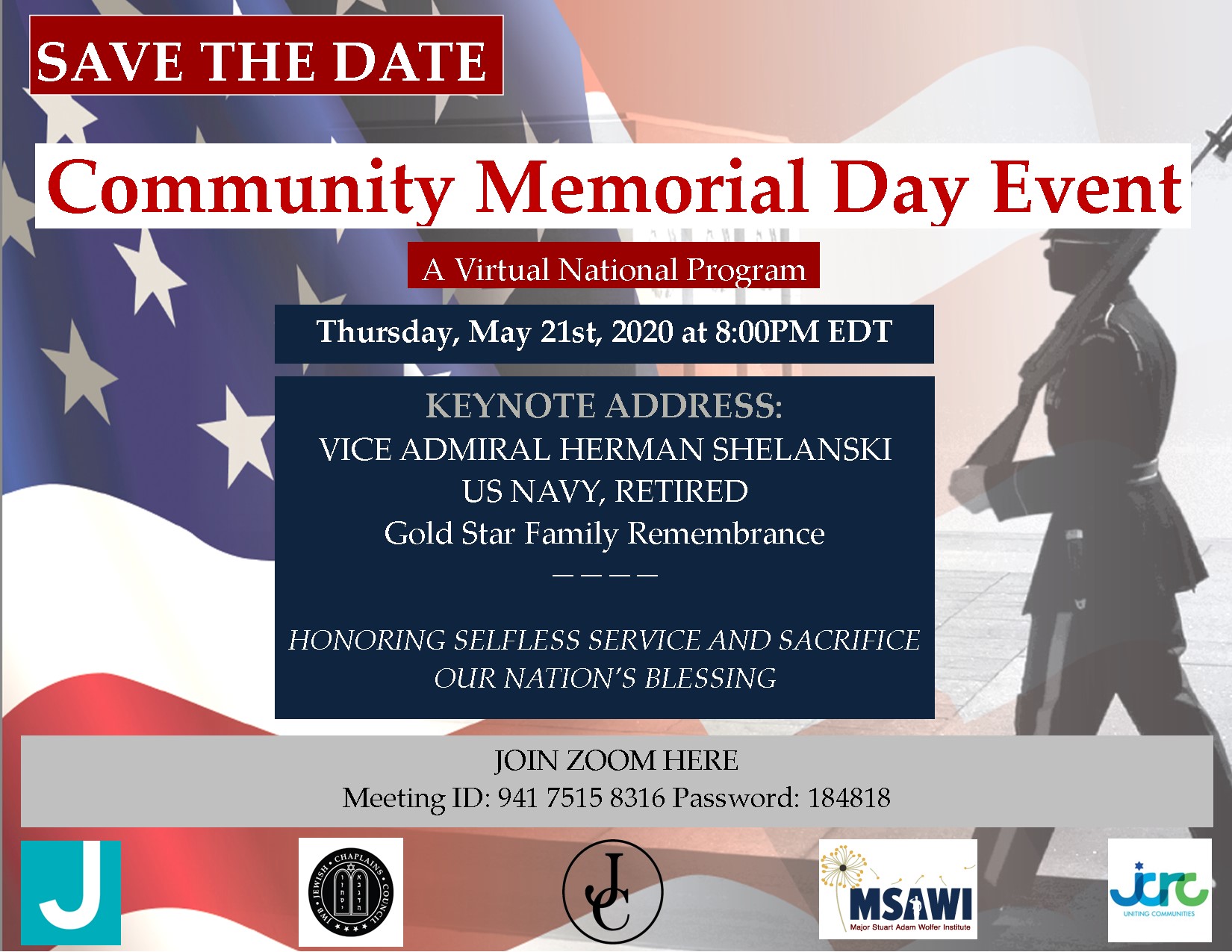 Jewish Community Memorial Day Event