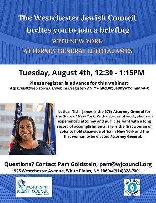 Webinar with NY State Attorney General Letitia James