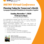 METNY Conference - Planning Today for Tomorrow's World:  Synagogues Laying the Foundation for Doing More Together