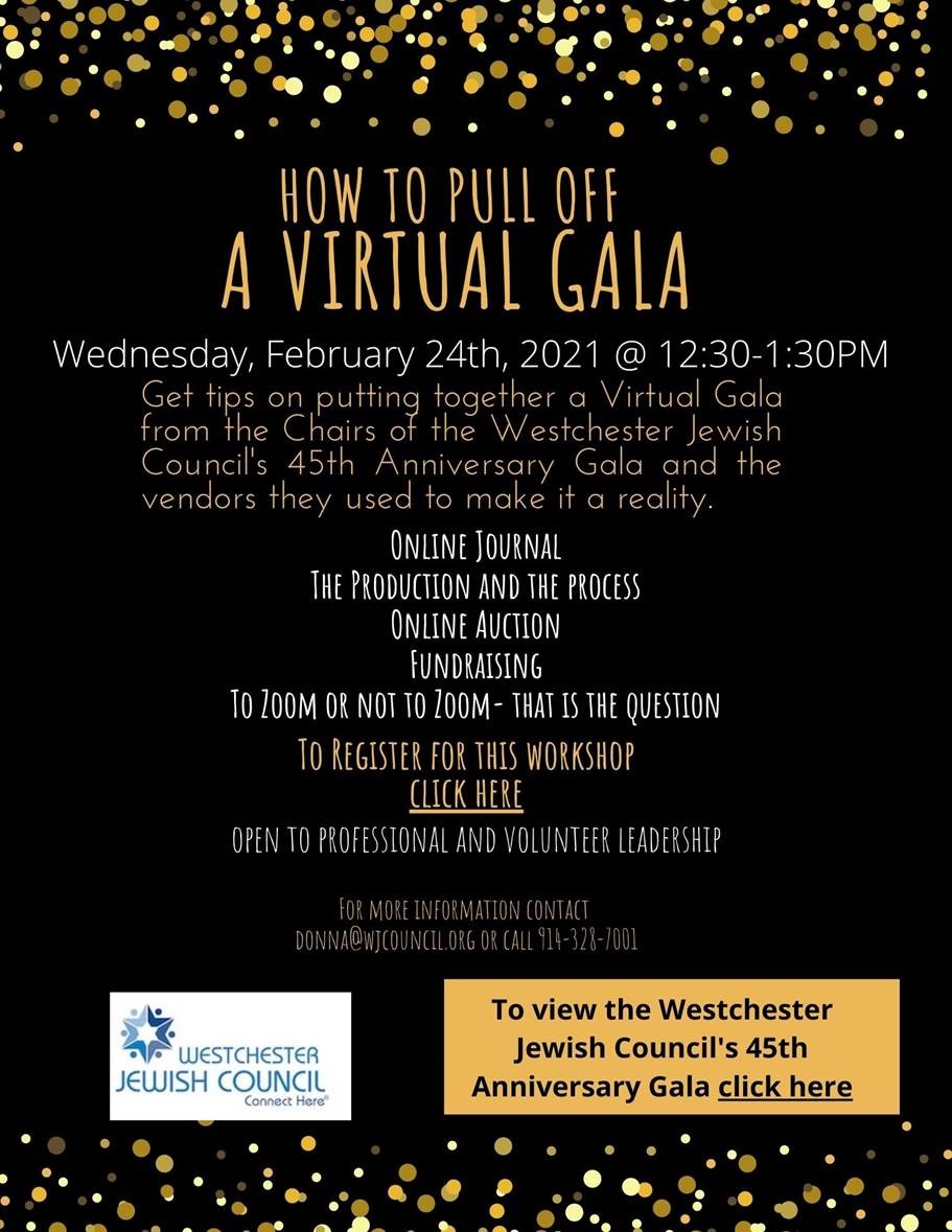 Westchester Jewish Council-How to Pull Off a Virtual Gala