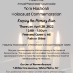 Westchester County Wide Yom Hashoah Commemoration