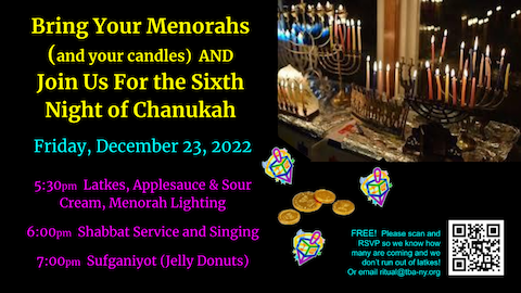 TBA - Special Shabbat Service for the Sixth Night of Chanukah