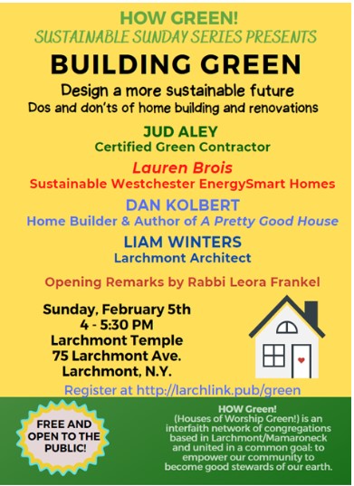 Larchmont Temple - HOW Green Series Presents Building Green