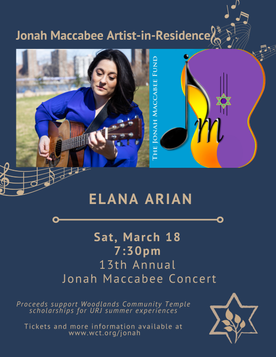 Woodlands Community Temple - 13th Annual Jonah Maccabee Concert
