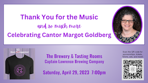 TBA Annual Fundraising Gala Celebrating Cantor Margot E.B. Goldberg