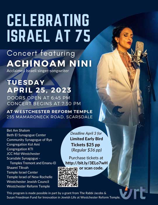 WRT - Celebrating Israel at 75: Concert featuring Achinoam Nini