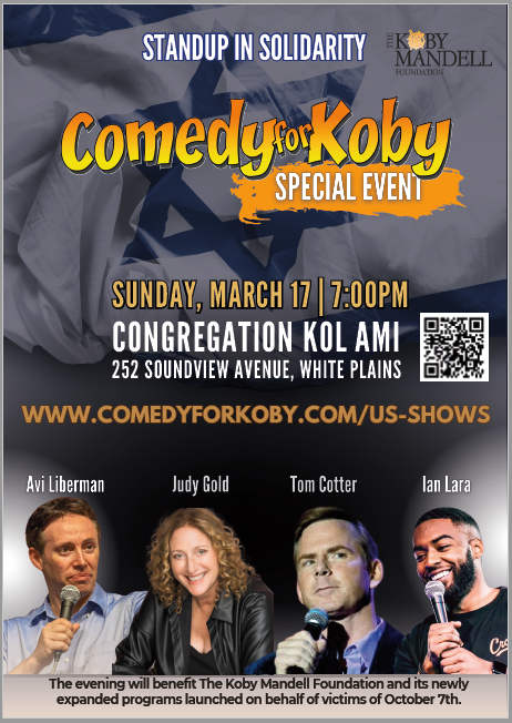 5 Synagogues of White Plains -Comedy for Koby Special Event