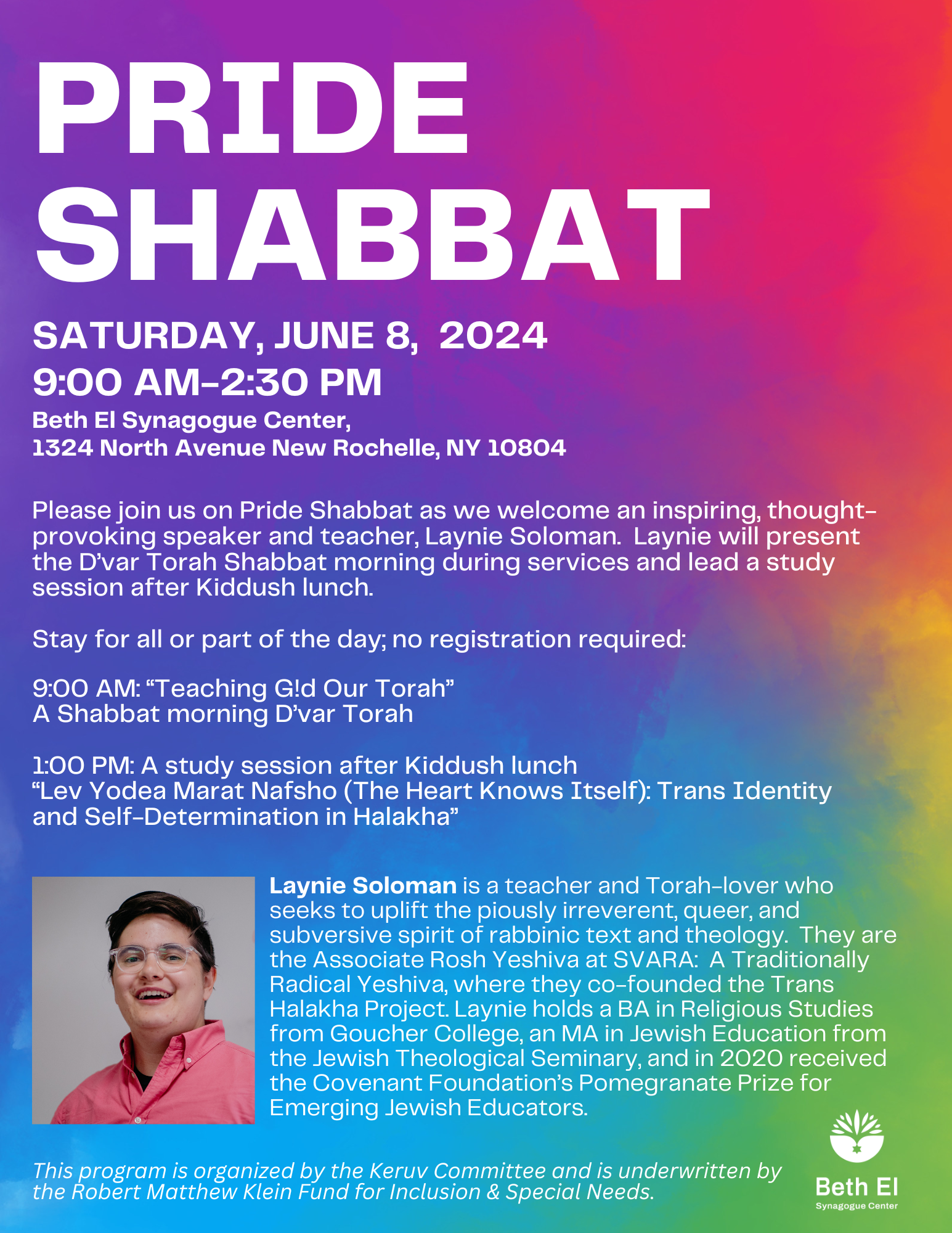 Beth El Synagogue - Pride Shabbat