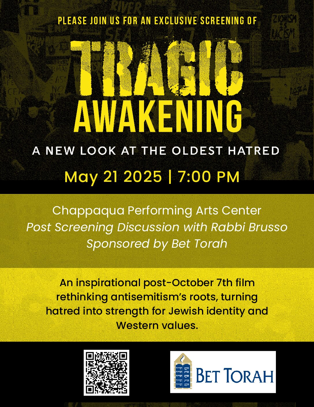 Bet Torah - Tragic Awakening film screening and discussion
