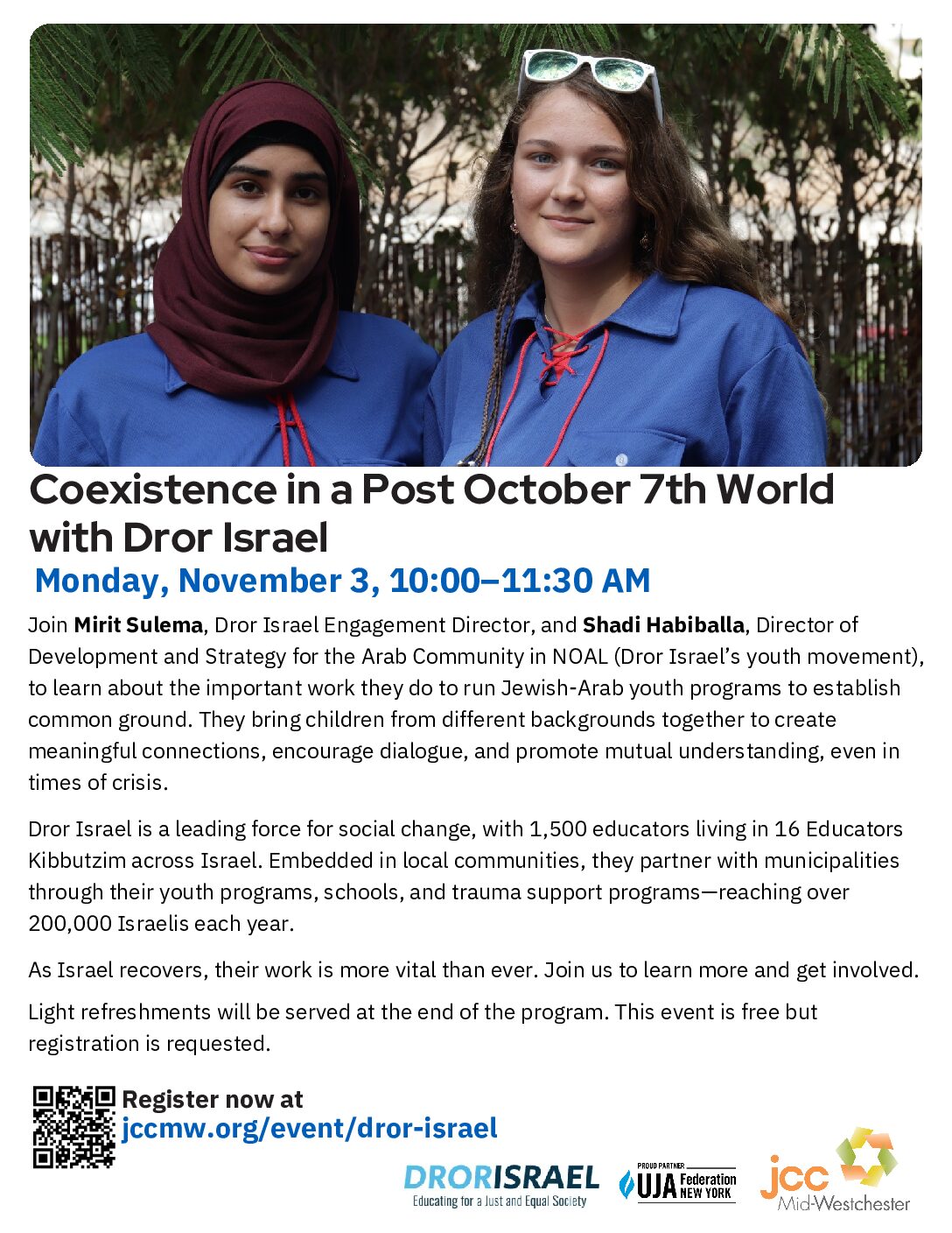 JCCMW - Coexistence in a Post October 7th World with Dror Israel