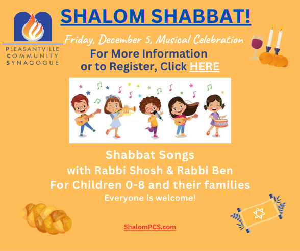 PCS - Musical Shabbat Shalom Service for ages 0-8 and their Adult