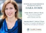Scarsdale Synagogue for a special Scholar in Residence Weekend with acclaimed author and thinker Dara Horn