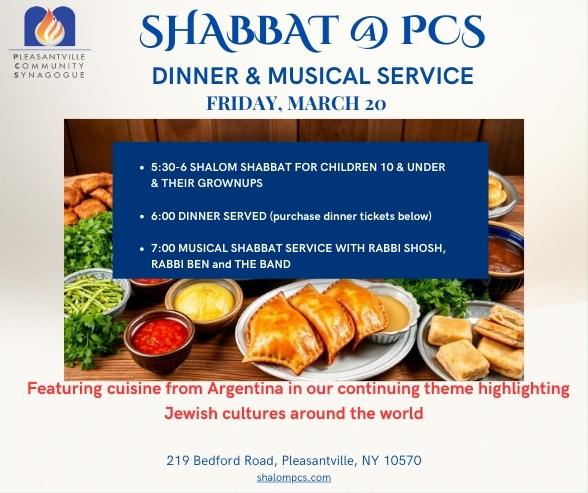 PCS - Shalom Shabbat Dinner/Service for Children ages 0-10 and their Families